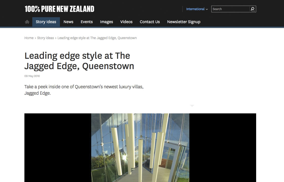 Tourism New Zealand highlights Jagged Edge