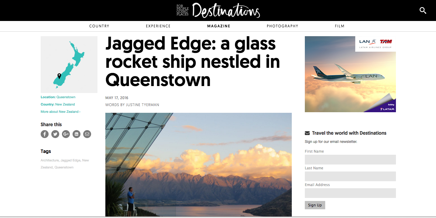 A Glass Rocket Ship Nestled In Queenstown
